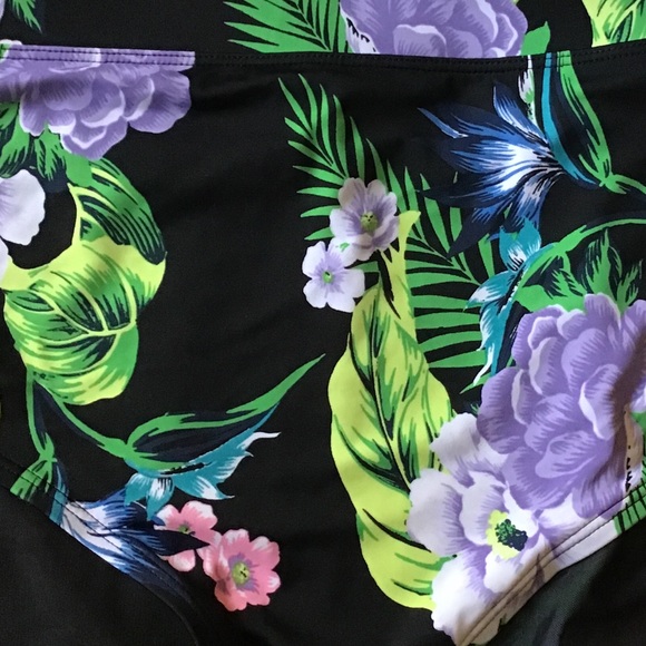 ⬇️LOWEST❌NWT CACIQUE SWIM Sz22 Tropical High Waist Swim BOTTOMS - Picture 4 of 9